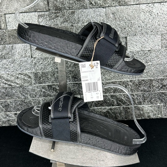 Adidas - Pharrell x Chancletas Human Race Black Future - M7W8.5 - Picture 7 of 11